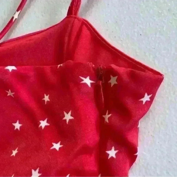 Zara Satin Effect Star Print Bodysuit NWOT size  M - Picture 6 of 7